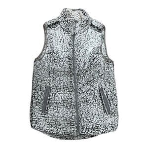 Thread + Supply Charcoal Sherpa Full Zip Fuzzy Vest XS